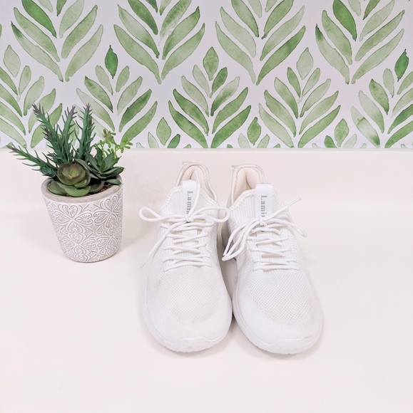 White Men's Knit Sneakers Laminoa - Picture 3 of 8